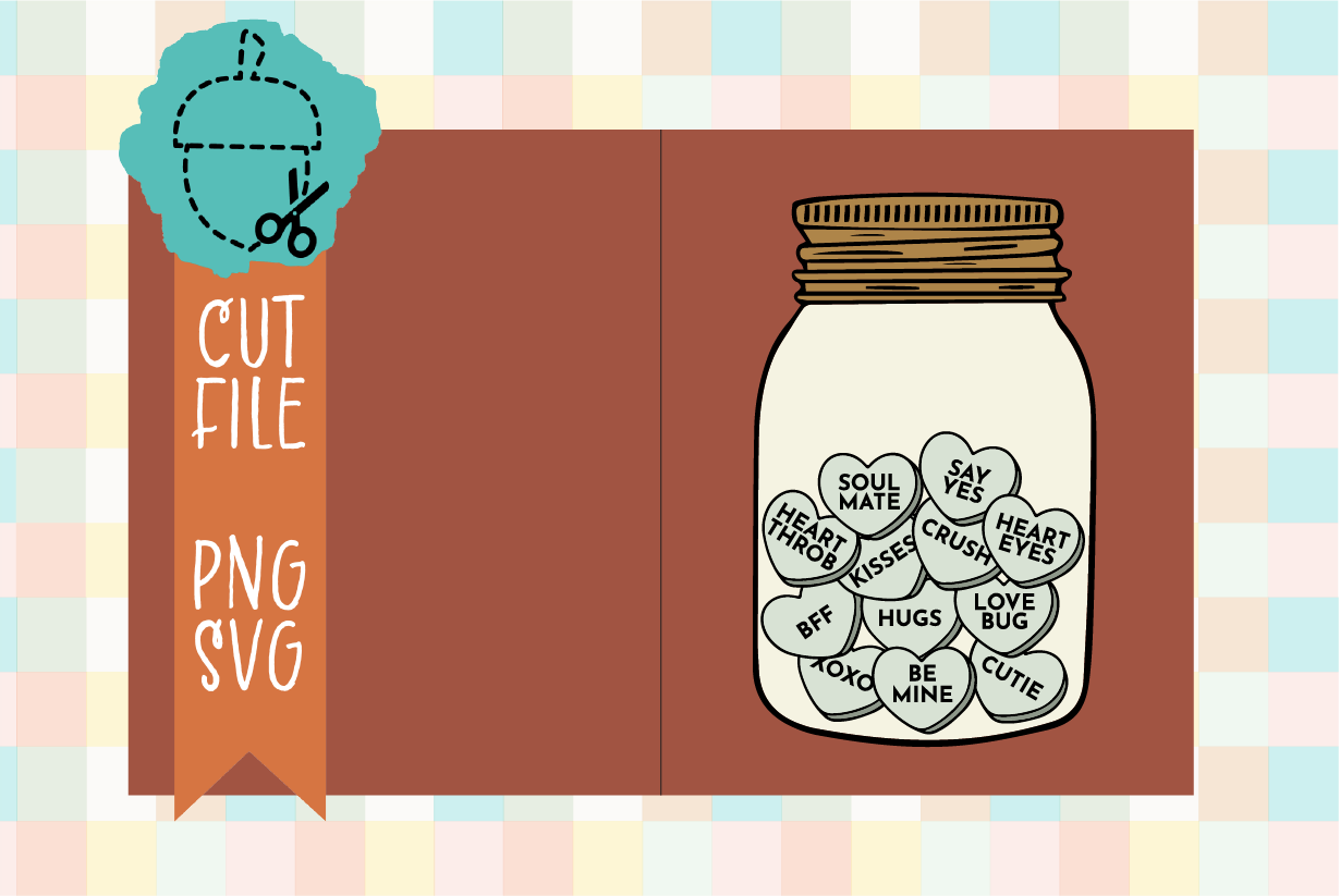 MASON JAR VALENTINE CARD