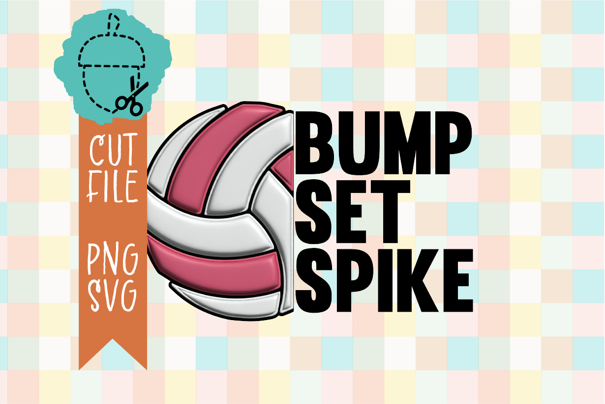 BUMP, SET, SPIKE PINK & WHITE VOLLEYBALL