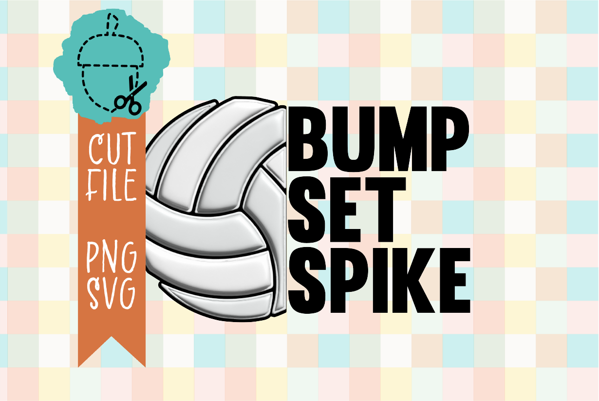 BUMP, SET, SPIKE WHITE VOLLEYBALL