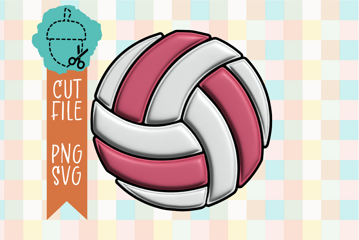 PINK AND WHITE VOLLEYBALL