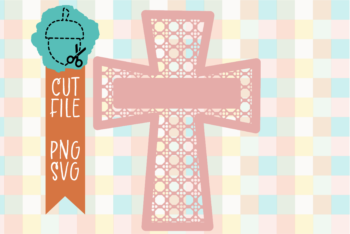 LACE CROSS NAME TAG
