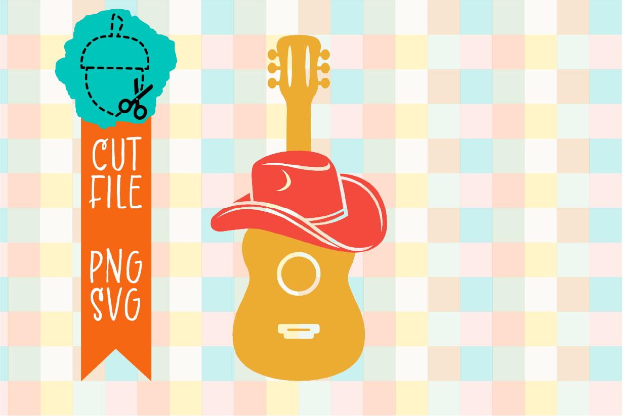 GUITAR AND COWBOY HAT