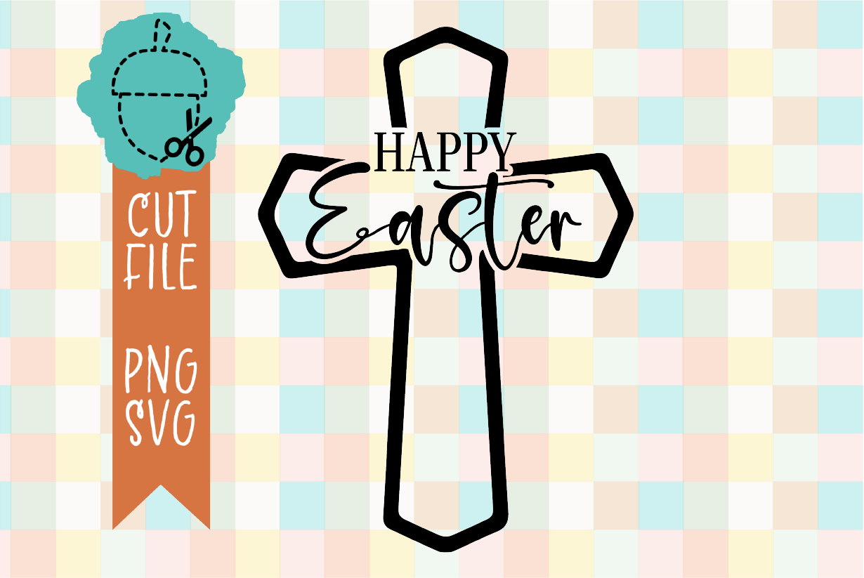 HAPPY EASTER CROSS Oak And Lamb