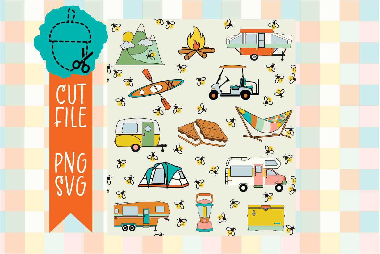 CAMP LIFE REPEATING PATTERN