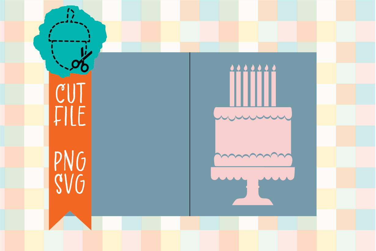 BIRTHDAY CAKE CUT AWAY CARD