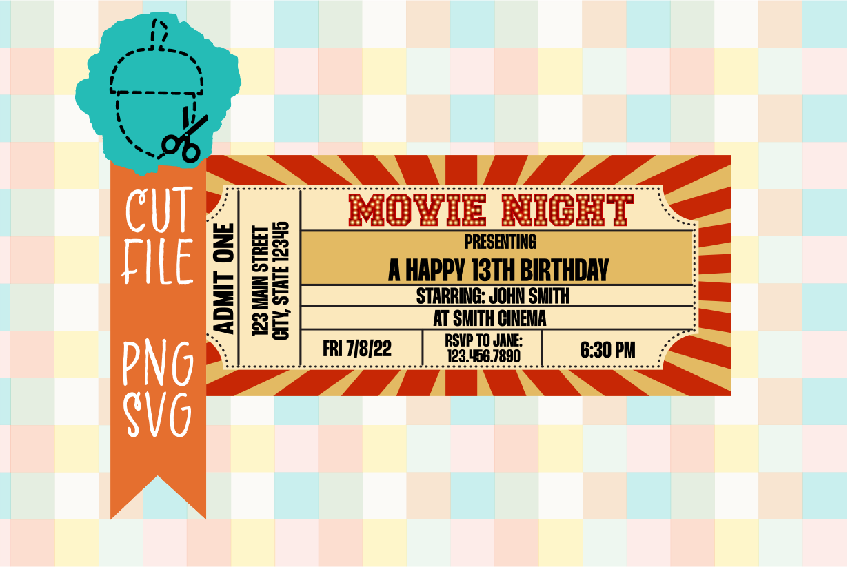 MOVIE TICKET INVITATION