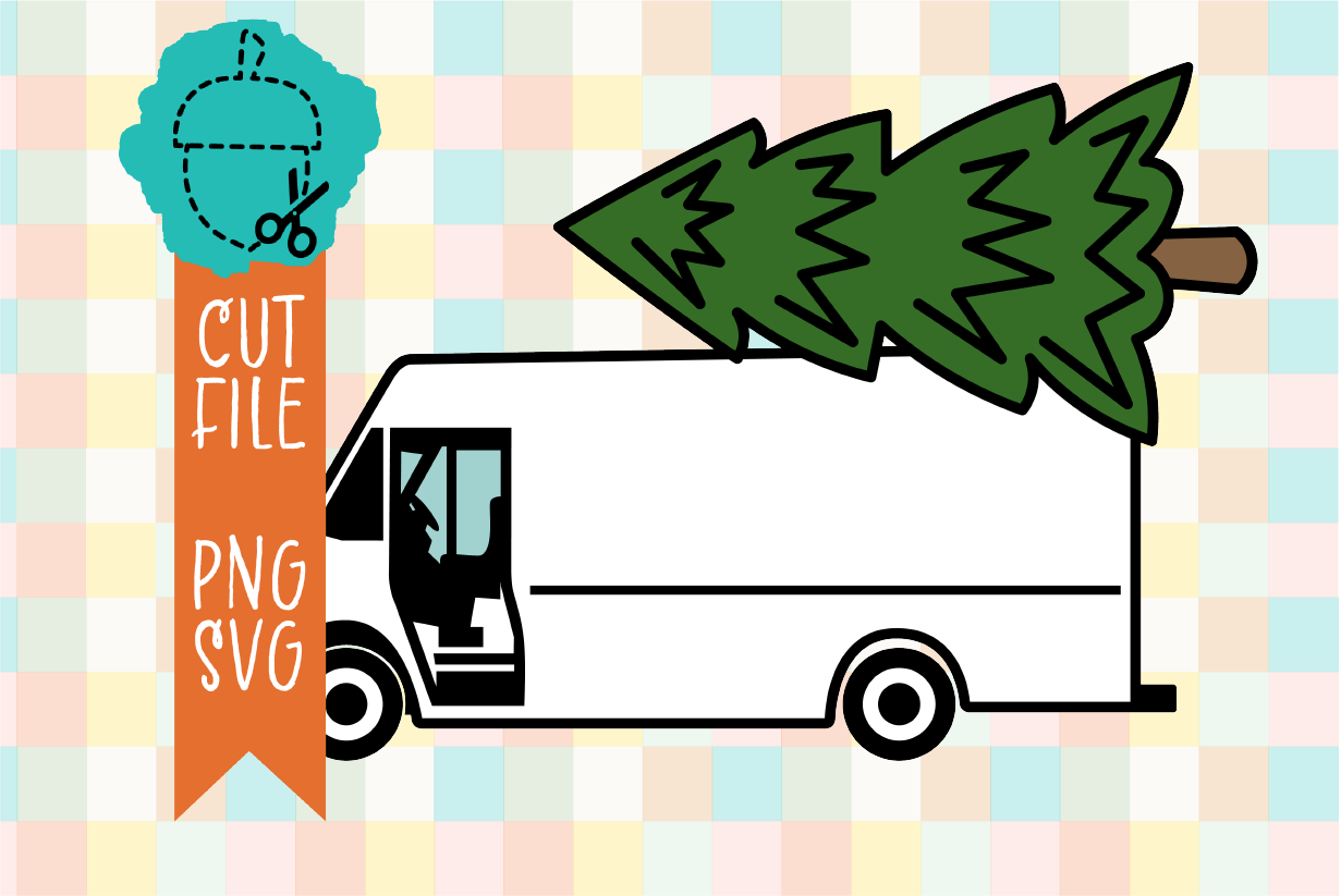 DELIVERY TRUCK WITH TREE