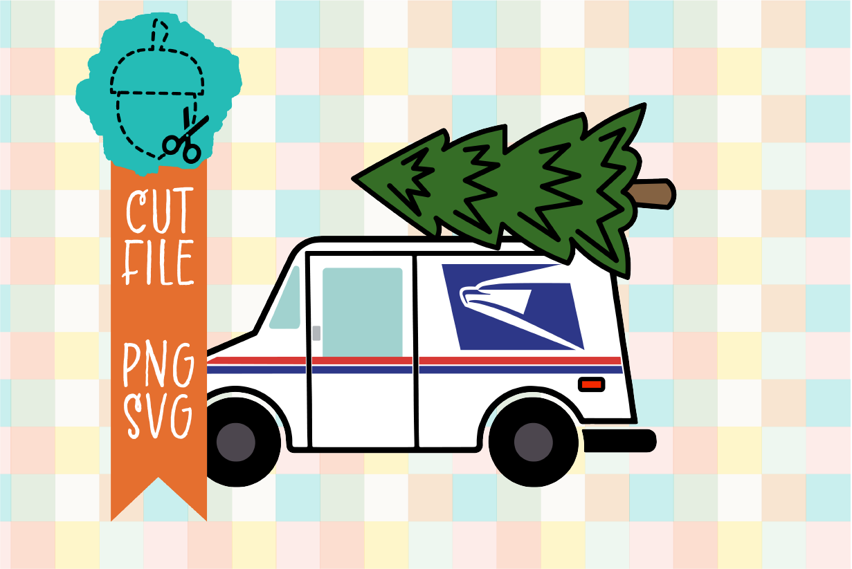 MAIL TRUCK WITH TREE