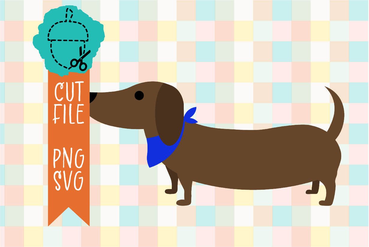 WIENER DOG WITH BANDANA